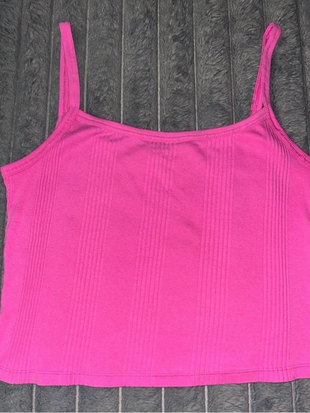 PINK Victoria's Secret Ribbed Hot Pink Tang top
